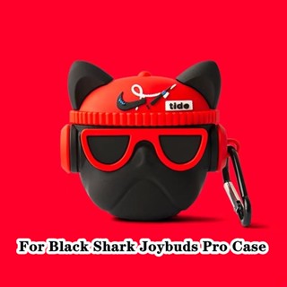 【Ĕĕ】เคสหูฟัง แบบนิ่ม ลายการ์ตูนฉลาม สีดํา สําหรับ Black Shark Joybuds Pro