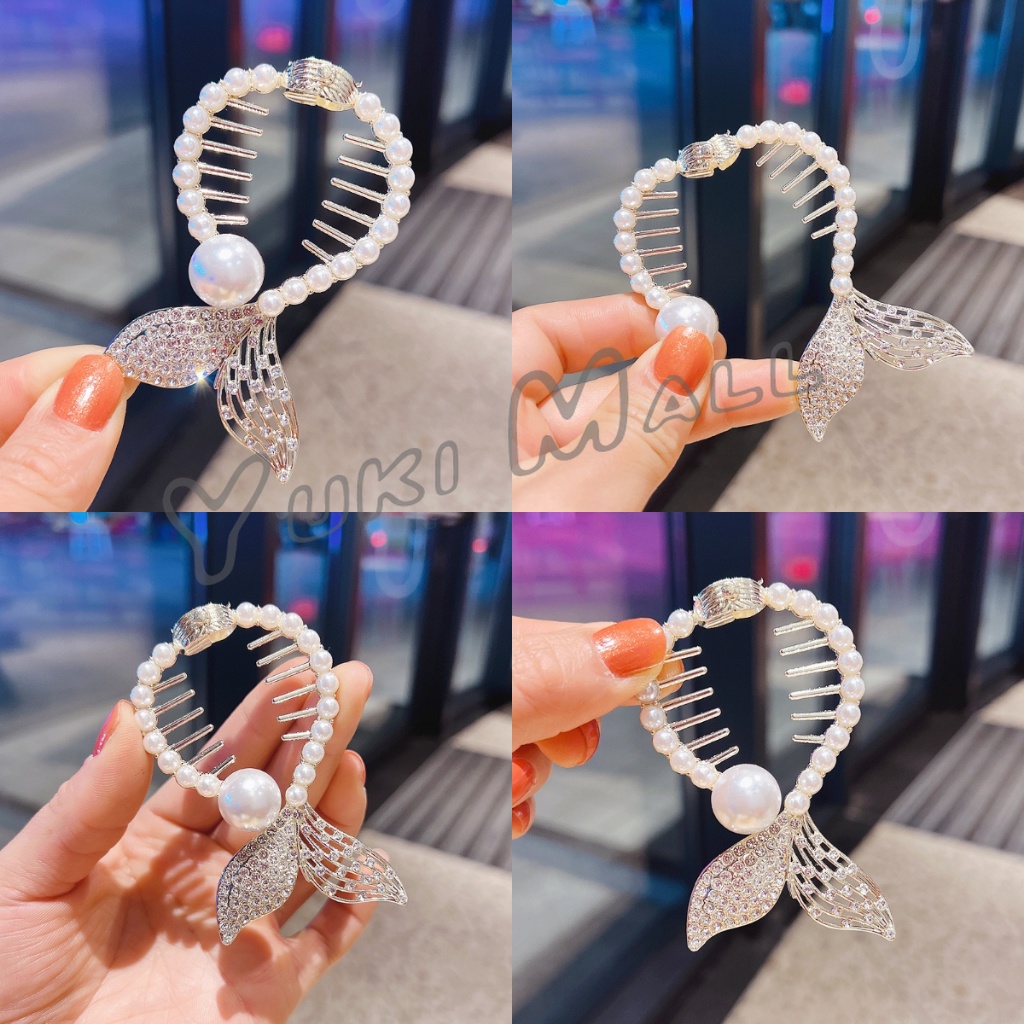 Yuki กิ๊บติดผม ประดับลูกบอล หรูหรา สไตล์เกาหลี และญี่ปุ่น สําหรับผู้หญิง hair clip ราคา ถูกที่สุด ดีลบีเคเค แกลเลอรีภาพที่ 6