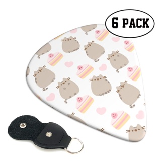 Pusheen ปิ๊กกีตาร์ 0.71 มม. สําหรับกีตาร์ไฟฟ้า เบส และอะคูสติก 6 แพ็ค