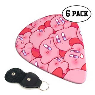 Kirby ปิ๊กกีตาร์ 0.71 มม. สําหรับกีตาร์ไฟฟ้า เบส และอะคูสติก 6 แพ็ค