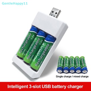 Gentlehappy อะแดปเตอร์ชาร์จ USB AAA AA 3 ช่อง ชาร์จเร็ว