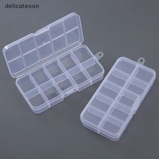 Delicatesun กล่องพลาสติก ทรงสี่เหลี่ยมผืนผ้า สําหรับใส่เครื่องประดับ ต่างหู ลูกปัด