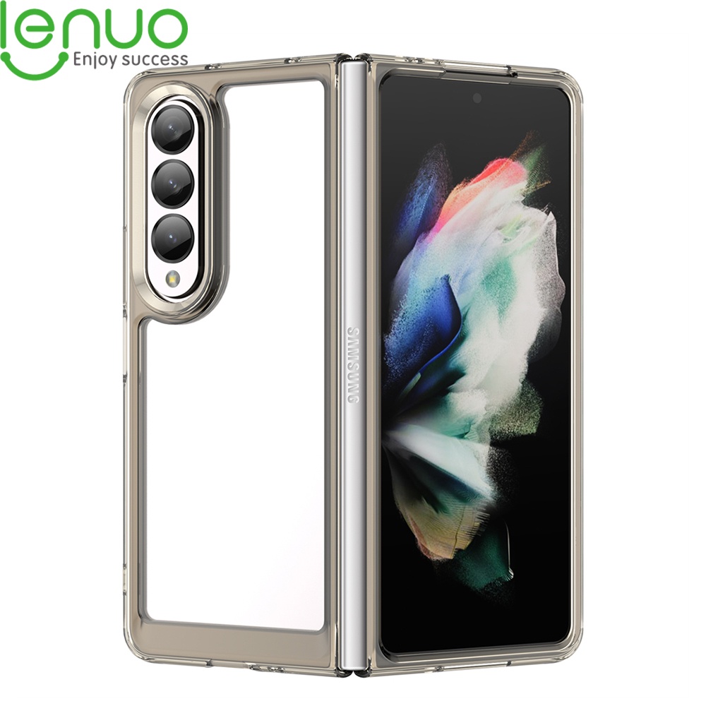 Lenuo เคสโทรศัพท์มือถือ PC TPU โปร่งแสง กันกระแทก สําหรับ Samsung Galaxy Z Fold 6 5 4 3 Fold5 Fold4 Fold3 5G ซัมซุง Case