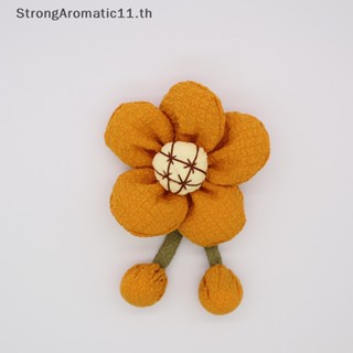 Strongaromatic จี้ผ้าฝ้าย ลายดอกทานตะวัน สําหรับแขวนตกแต่งรถยนต์ 1 ชิ้น