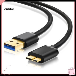 [Sy] สายเคเบิลข้อมูล PVC USB 30 เป็น Micro B ความเร็วสูง 50 ซม. 100 ซม. สําหรับคอมพิวเตอร์