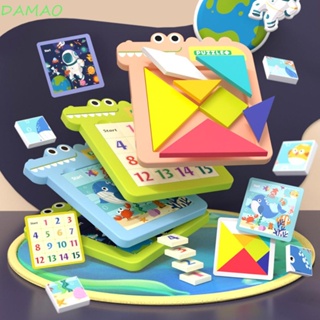 Damao ของเล่นปริศนา เกมสมอง รูปสัตว์นักบินอวกาศ Montessori ABS สําหรับเด็ก