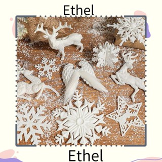 Ethel1 จี้พลาสติก รูปเกล็ดหิมะ สําหรับตกแต่งต้นคริสต์มาส ปี 2023 2 ชิ้น