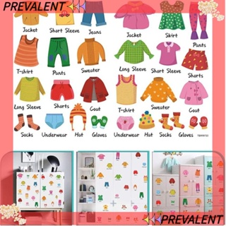 Preva สติกเกอร์ฉลากไวนิล ถอดออกได้ สําหรับติดตกแต่งตู้เสื้อผ้า ห้องนอน