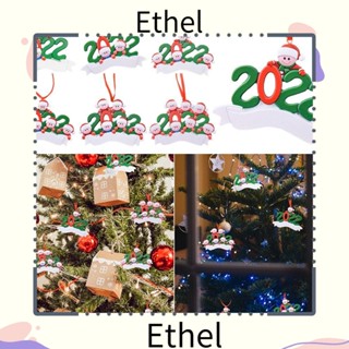 Ethel1 เครื่องประดับเรซิ่น รูปเขียนชื่อครอบครัว คริสต์มาส DIY สําหรับแขวนตกแต่งผนังบ้าน