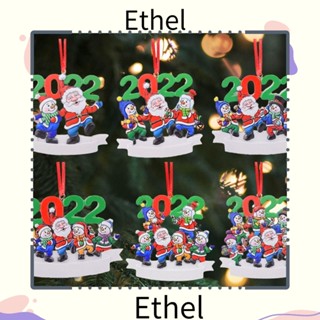 Ethel1 จี้แขวนผนัง รูปครอบครัวคริสต์มาส เขียนชื่อได้ สําหรับตกแต่งบ้าน