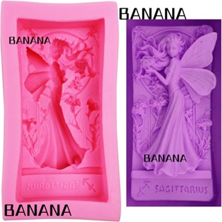 Banana1 แม่พิมพ์ซิลิโคน รูปนางฟ้า เด็กผู้หญิง สีชมพู ขนาด 11.5*6.5*4 ซม. สําหรับทําสบู่ แฮนด์เมด