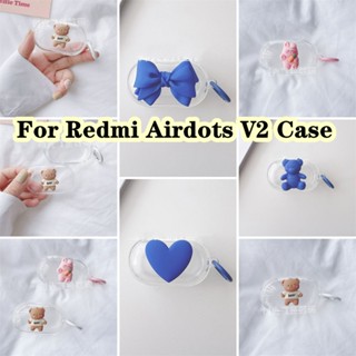 【imamura】เคสหูฟัง แบบนิ่ม ลายหมี และกระต่าย สามมิติ สําหรับ Redmi Airdots V2 Redmi Airdots V2