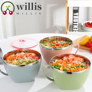 Willis ชามซุป ข้าวสาร ป้องกันน้ําร้อนลวก พร้อมฝาปิด ขนาดใหญ่ จุของได้เยอะ