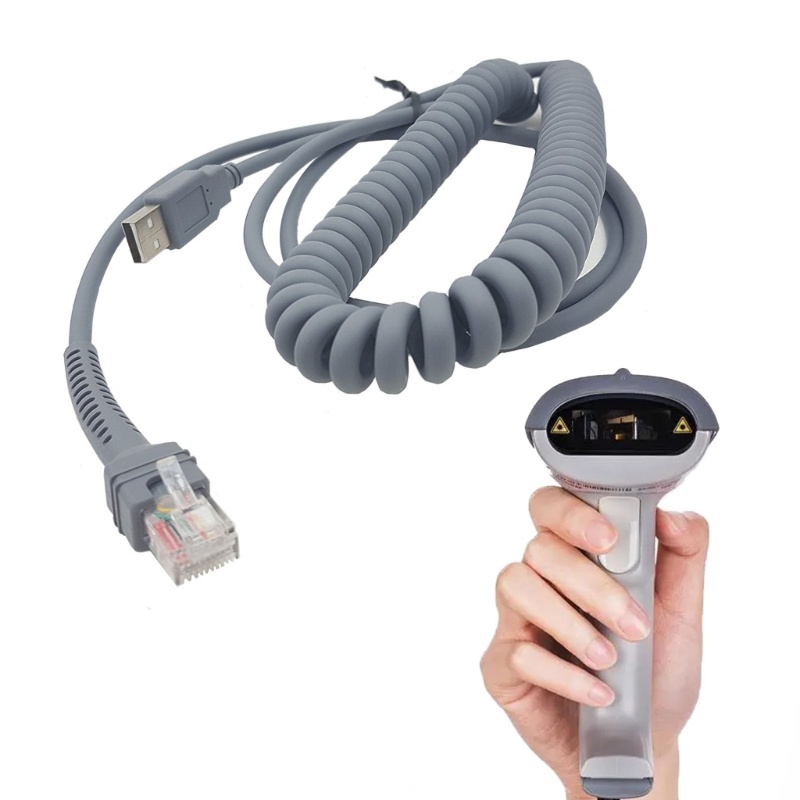 COU สะดวกสาย USB สําหรับสัญลักษณ์ LS2208 LS2208AP LS1203 LS4208 LS4278 Barcode Scanner 9ft Coiled De