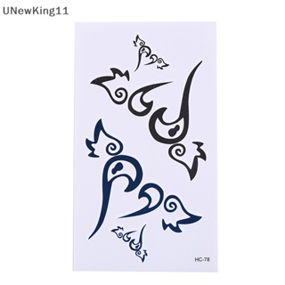 Unewking สติกเกอร์รอยสักชั่วคราว ลายดอกไม้ กันน้ํา แฟชั่นสําหรับผู้หญิง