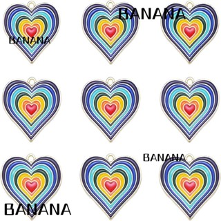 Banana1 พวงกุญแจ จี้รูปหัวใจ สีรุ้ง หลากสี 20 ชิ้น 20 ชิ้น