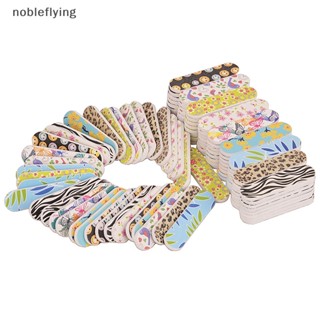 Nf บล็อกบัฟเฟอร์ฟองน้ํา ขนาดเล็ก สองสี สําหรับขัดเล็บเจล 50 ชิ้น nobleflying