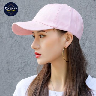 [CoraKay] หมวกเบสบอล กันแดด สีชมพู สไตล์เกาหลี แฟชั่นฤดูร้อน สําหรับผู้ชาย และผู้หญิง