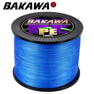 Bakawa สายเอ็นตกปลา PE 300 ม. 500 ม. 1000 ม. 4 เส้น สีฟ้า