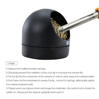 BST-233 ฝอยทองเหลือง ทำความสะอาดปลายหัวแร้ง Wire With Stand Set Welding Soldering Solder Iron Tip Cleaner Cleaning St...