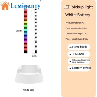 Lumiparty แถบไฟ Led 5v 120 องศา ควบคุมด้วยเสียงเพลง พร้อมไมโครโฟนในตัว สําหรับบรรยากาศ