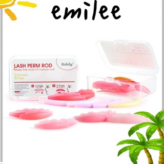 Emilee แผ่นดัดขนตา 3D ซิลิโคน นํากลับมาใช้ใหม่ได้ อุปกรณ์เสริม สําหรับแต่งหน้า