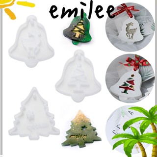 EMILEE 1/3 ชิ้น แม่พิมพ์คริสต์มาส DIY จี้แท็กแขวนต้นคริสต์มาส เครื่องประดับทําเครื่องมือแม่พิมพ์ซิลิโคน