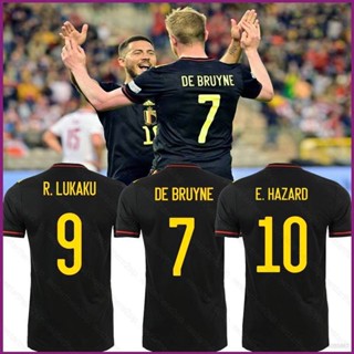 เสื้อกีฬาแขนสั้น ลายทีมชาติฟุตบอล De Bruyne Hazard Lukaku NP2 2022-2023 ชุดเยือน สําหรับผู้ชาย และผู้หญิง PN2