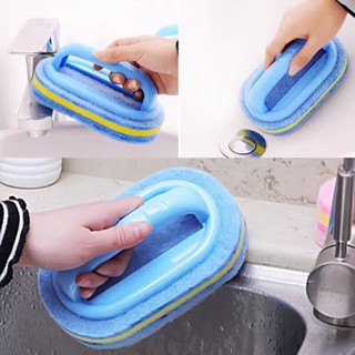 Hot Sale# TikTok handle cleaning brush bathtub brush bathroom pool brush cleaning ceramic tile floor brush kitchen sponge brush sponge brush 8jj