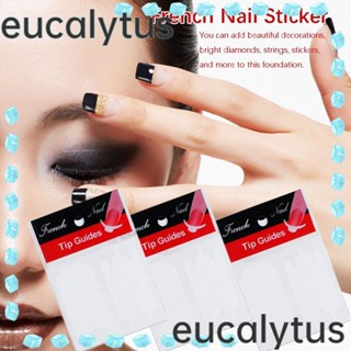 Eucalytus1 สติกเกอร์ติดเล็บ มีกาวในตัว ลายหน้ายิ้ม ใช้งานง่าย สไตล์ฝรั่งเศส 50 ชิ้น