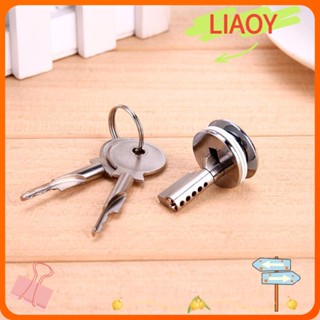 Liaoy อุปกรณ์ล็อคกระจกบานเลื่อน ทรงกระบอก ทองแดง สําหรับตู้โชว์