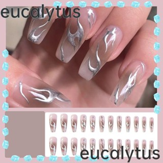 Eucalytus1 เล็บปลอม แบบเต็มหัว ทรงสี่เหลี่ยม DIY