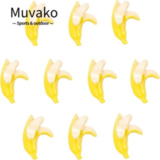 Muvako กิ๊บติดผมเรซิ่น รูปกล้วยเทียม 20 มม. X 32 มม. 30 ชิ้น