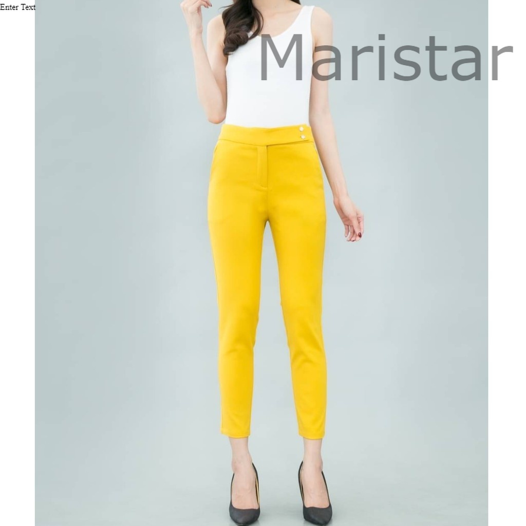 Maristar Brand กางเกงขา9ส่วน รุ่น 6067 ผ้ายืดSpandex คุณภาพตัดเย็บเกรดห้าง