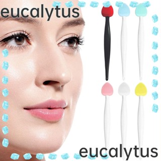 Eucalytus1 แปรงขัดผิว ซิลิโคน รูปหัวใจ สองด้าน เครื่องมือดูแลผิวจมูก