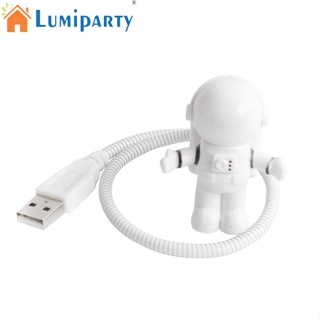 Lumiparty โคมไฟตั้งโต๊ะอ่านหนังสือ Led รูปนักบินอวกาศ Dc 5v Usb แบบพกพา สําหรับแล็ปท็อป