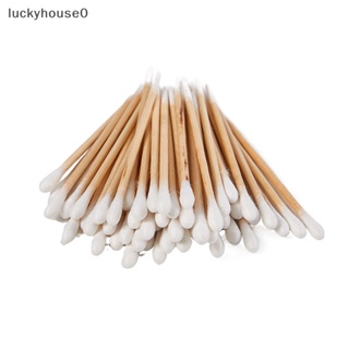 Luckyhouse0^^ สําลีก้าน สองหัว สําหรับทําความสะอาดหู จมูก 50 ชิ้น