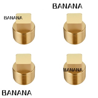 Banana1 ปลั๊กทองแดง NPT ตัวผู้ 1/2 นิ้ว ป้องกันสนิม พร้อมหัวสี่เหลี่ยม 4 ชิ้น