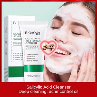 CYREAL CYREAL Bioaoua Salicylic Acid Amino Acid Facial Cleanser Oil Control Ac-Ne Treatment Daily Pores Face Wash Foam Rich Gentle