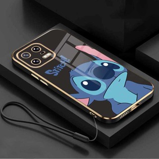 [ฟรีสายคล้อง] เคสซิลิโคนนิ่ม ทรงสี่เหลี่ยม ลายการ์ตูนมอนสเตอร์ Stitch น่ารัก สําหรับ Xiaomi 13 Lite 13 Ultra 13 Pro Xiaomi 12 Lite 12 Pro