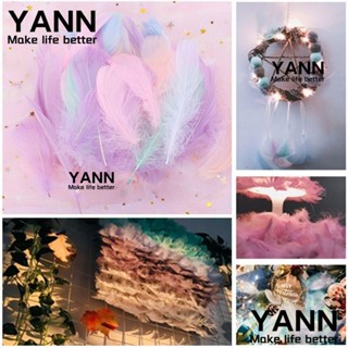 Yann1 ขนห่านธรรมชาติ เครื่องประดับตกแต่งผม 100 ชิ้น