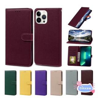 เคสโทรศัพท์หนัง PU ฝาพับ พร้อมช่องใส่บัตร สีพื้น สําหรับ Infinix Note 12 Pro 4G 5G Note 12 2023 Hot 20i 20 4G Zero 20 Tecno Pova 4 Neo 2 Camon 19 Neo 19 Pro