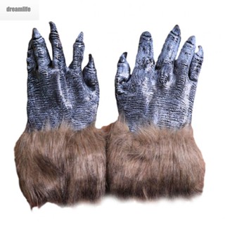 【DREAMLIFE】Werewolf Gloves Long Black Wolf Gloves 25*14cm 2Pcs Horror Wolf Claw Set