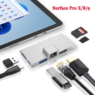 7 IN 1 ฮับขยาย USB-C สําหรับ Surface Pro 8 9 X USB3.0 HDMI