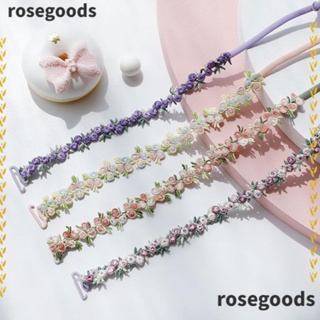 Rosegoods1 สายรัดไหล่ 1 คู่, สายรัดบรา ลายดอกไม้ กันลื่น, สายรัดโพลีเอสเตอร์ ปรับได้ นุ่ม สายรัดชุดชั้นใน ยืดหยุ่น เข็มขัด ชุดแต่งงาน ปาร์ตี้