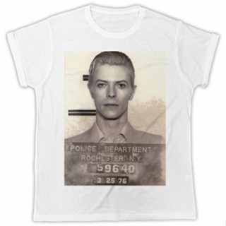 เสื้อยืด ลาย David Bowietshirt Ziggy Mugshot สไตล์เรโทร 70S 80S 90S