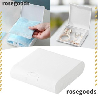 Rosegoods1 กล่องเก็บเครื่องสําอาง ผ้าอนามัย กันฝุ่น พร้อมฝาปิด คุณภาพสูง สําหรับบ้าน 2 ชิ้น