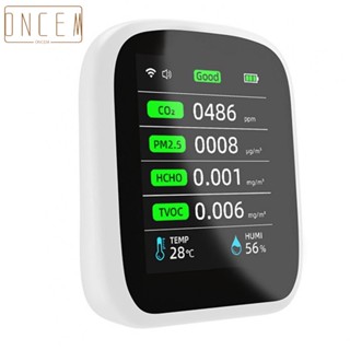 【ONCEMOREAGAIN】WiFi Air Quality Meter for Home CO2 Detector PM2 5 HCHO TVOC Smart Life Tuya App