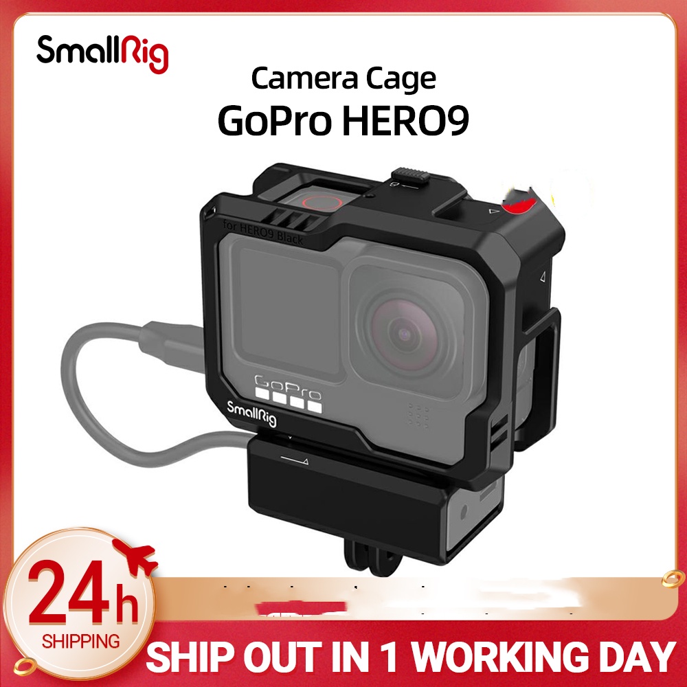 SmallRig Black Full Action Camera Cage สําหรับ GoPro HERO9 /GoPro HERO10 Gopro 11 12 3083