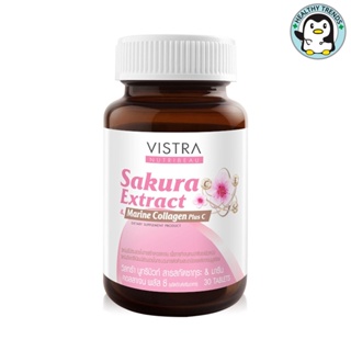 VISTRA Nutribeau Sakura Extract &amp; Marine Collagen Plus C 30 Tablets.[HT]